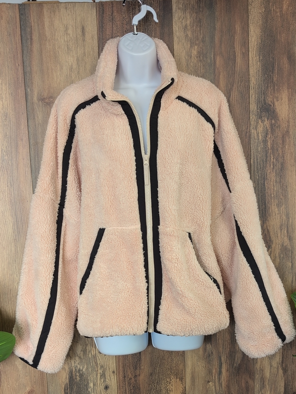JoyLab Sherpa Zip-Up Crop Jacket XXL W393